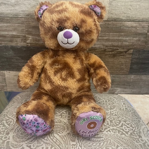 Build A Bear Girl Scout Coconut Caramel Plush Bear Stuffed Animal Toy 15" - Picture 1 of 7